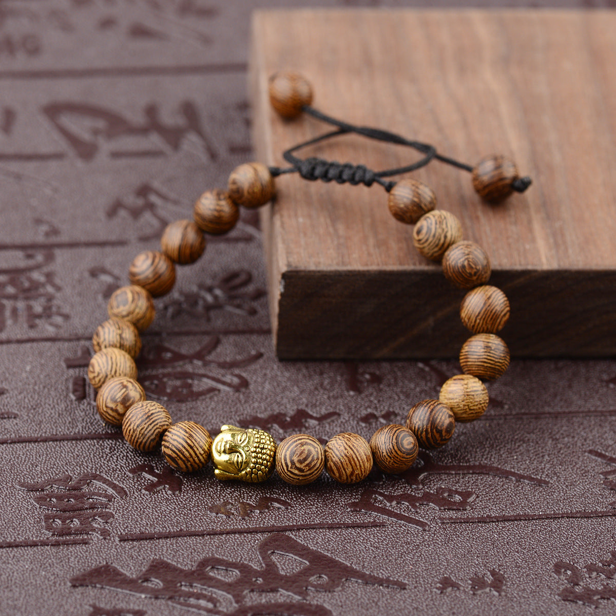 Wooden exotic bracelet wood gold