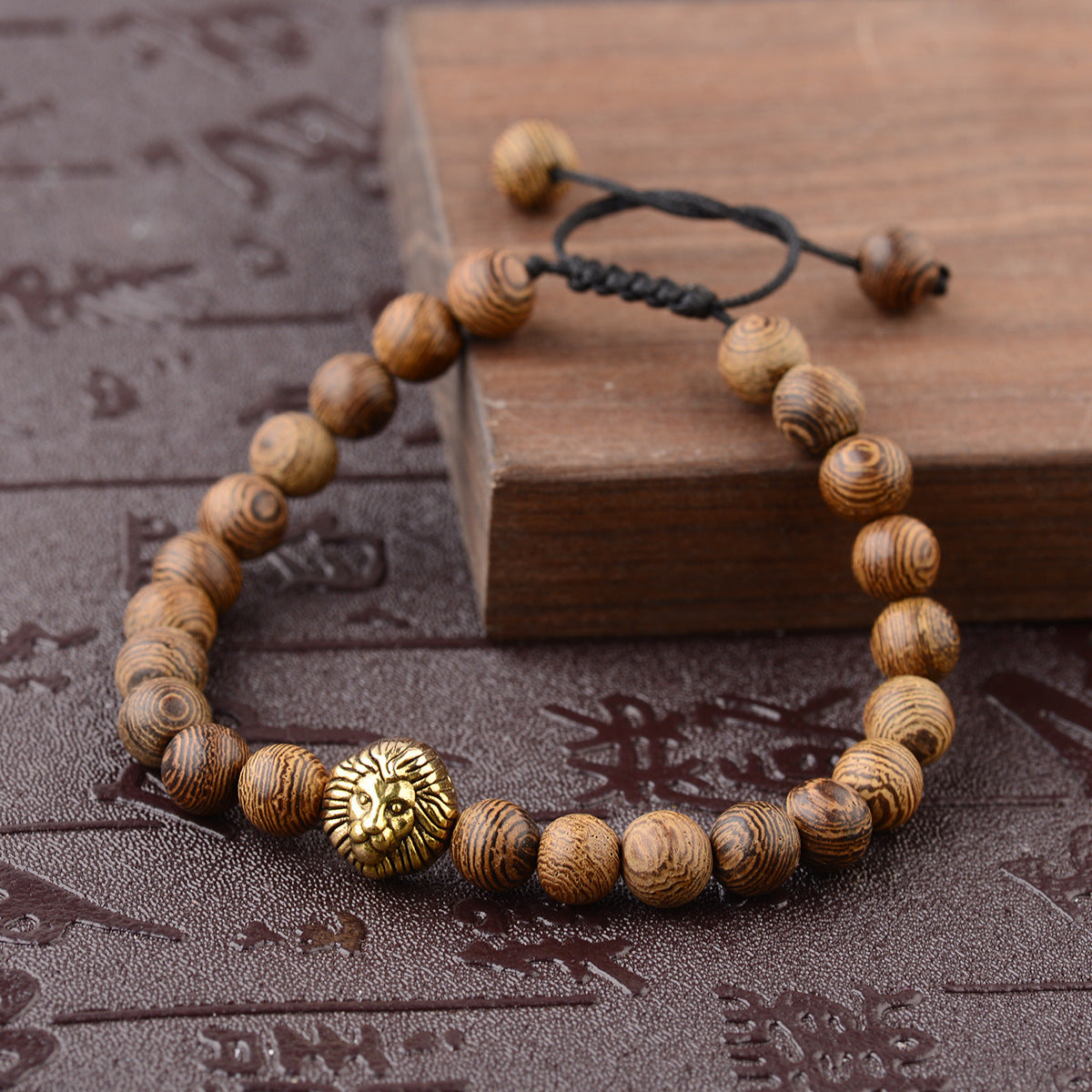 Wooden exotic bracelet wood gold