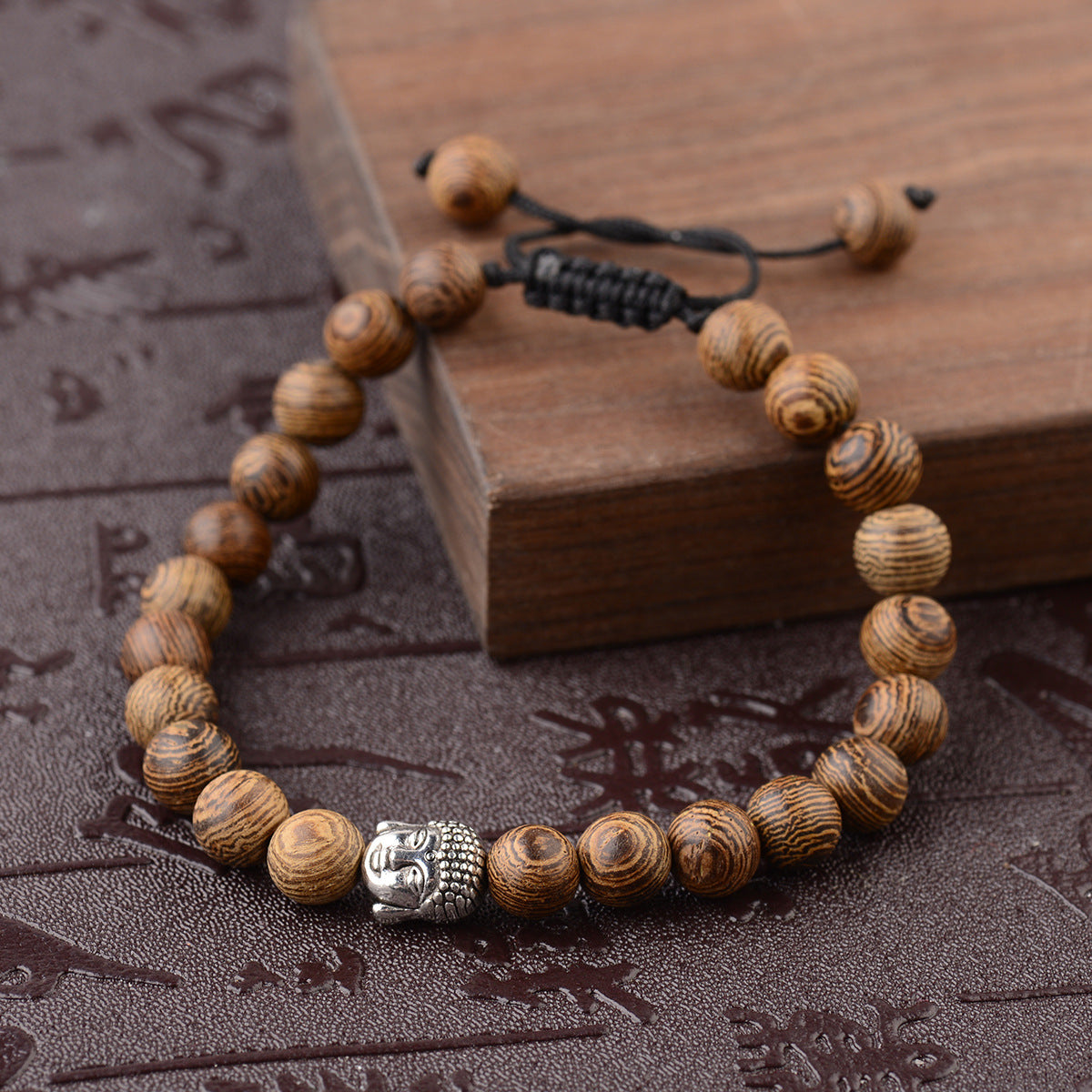 Wooden exotic bracelet wood silver