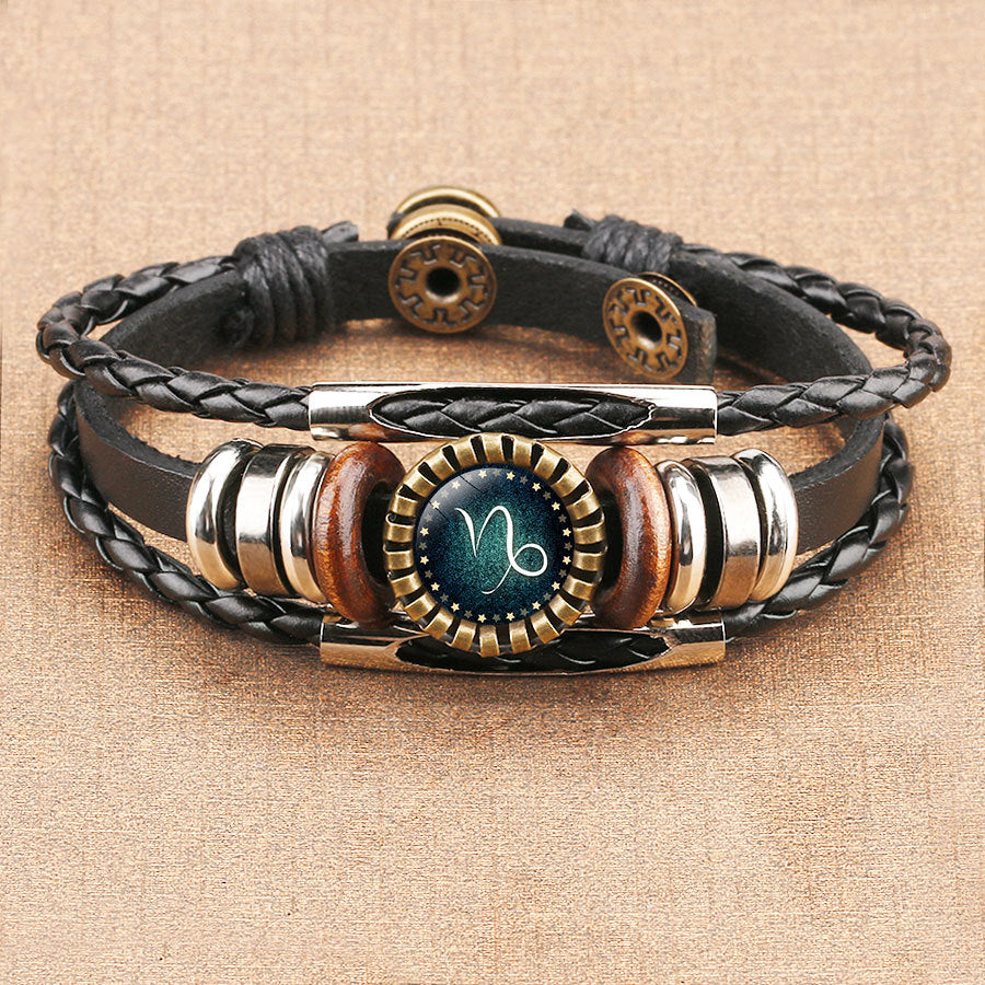 Zodiac leather bracelet Capricorn 