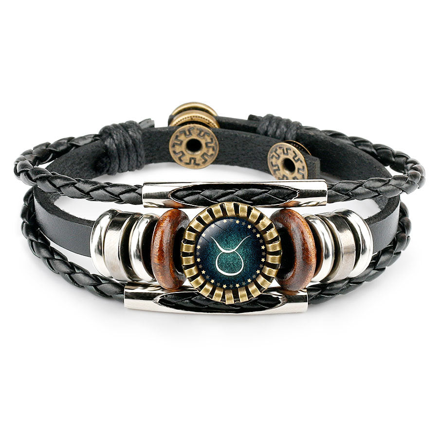 Zodiac leather bracelet Taurus