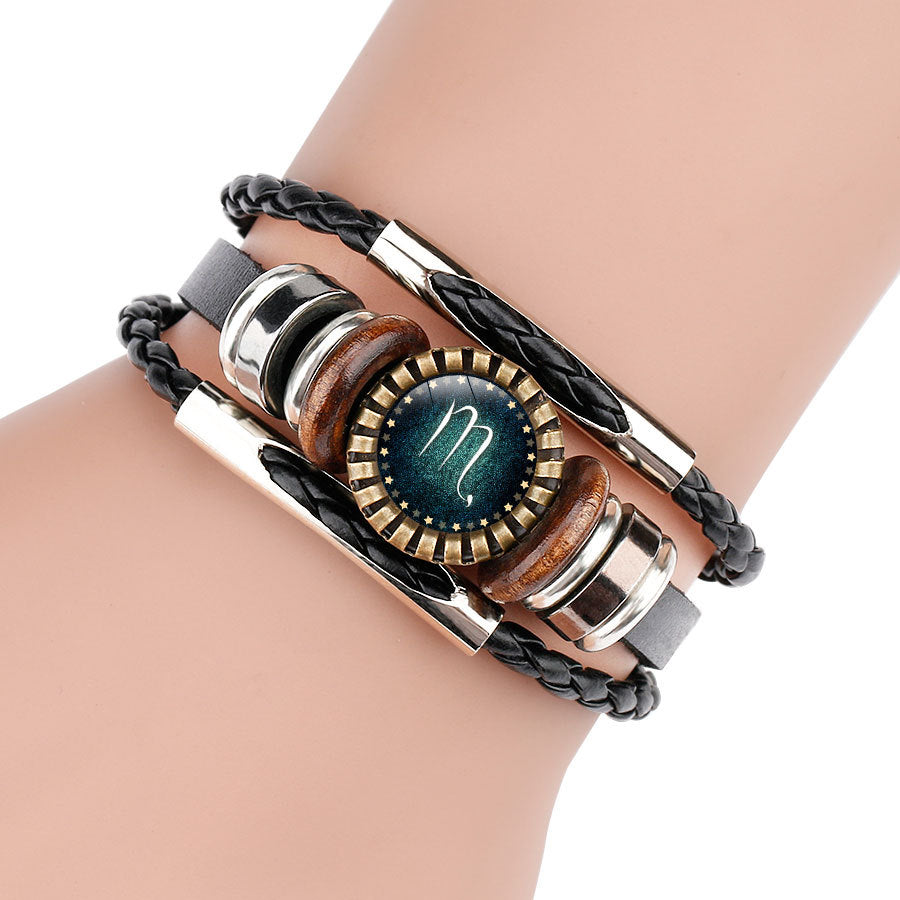 Zodiac leather bracelet scorpio