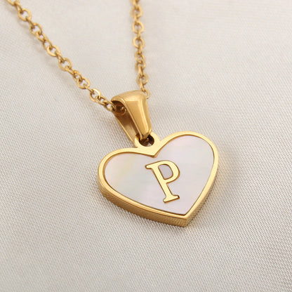 Heart necklace for women, jewelry for Valentine's day, various letters