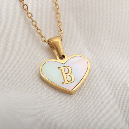 Heart necklace for women, jewelry for Valentine's day, various letters