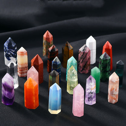 Natural Crystal Pillar Hexagonal Raw Stone Energy Household Decoration