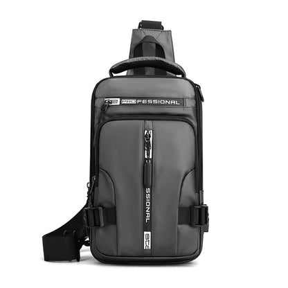 Men's multi-functional shoulder chest crossbody backpack