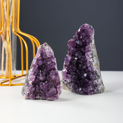 Natural Amethyst Cluster Decoration Raw Stone Mineral