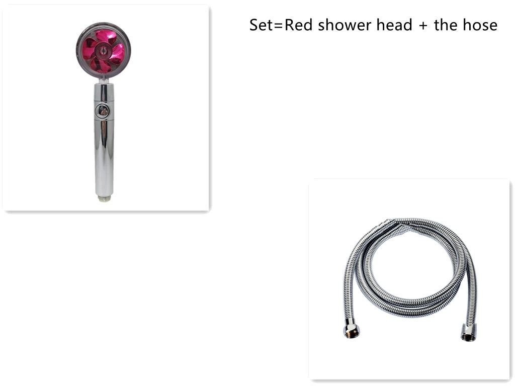 360 degree rotatable shower head with water saving flow function, with small fan