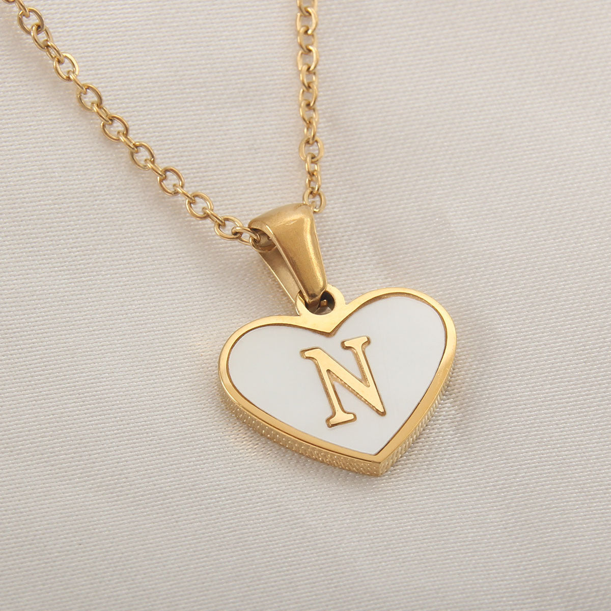 Heart necklace for women, jewelry for Valentine's day, various letters