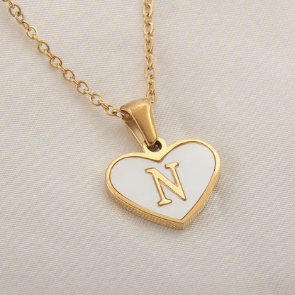 Heart necklace for women, jewelry for Valentine's day, various letters