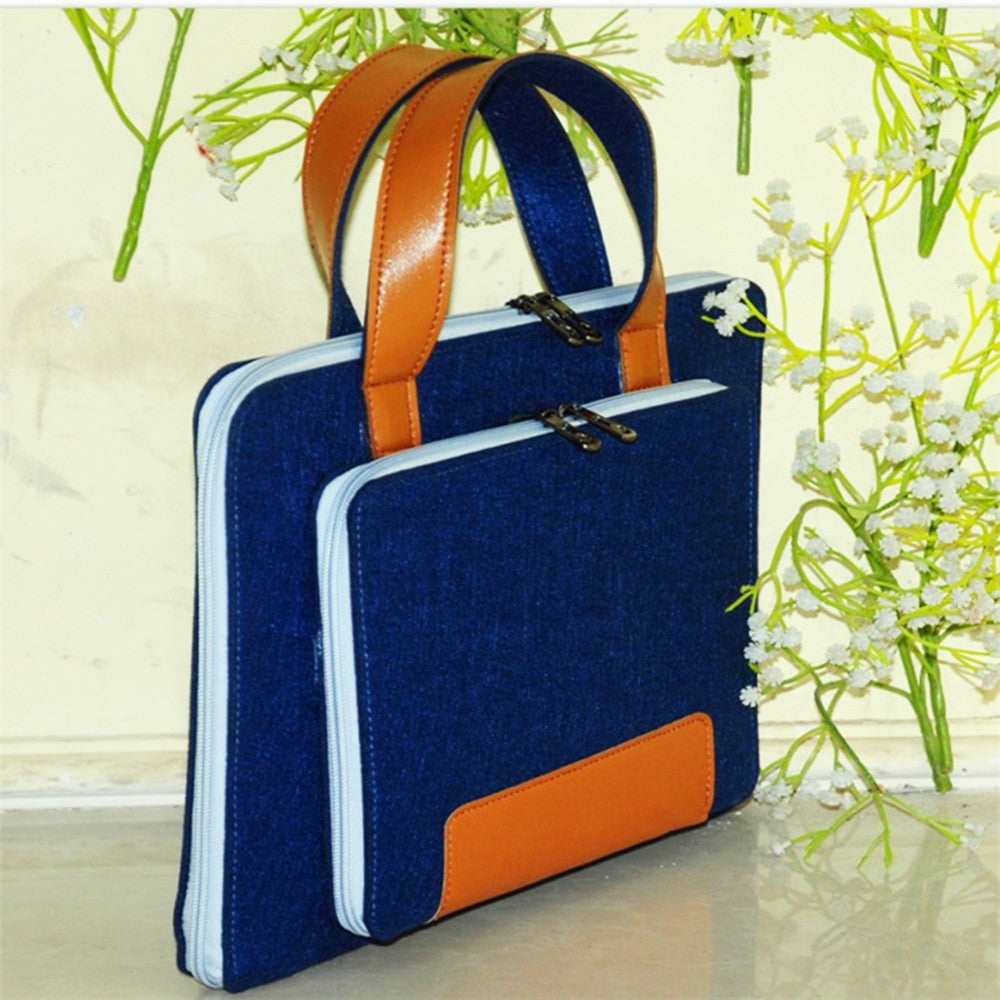 Fashionable felt laptop bag with handle