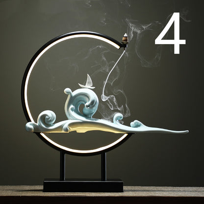 Zen Backflow Hanging Incense Burner Ornaments for Relaxation and Home Décor