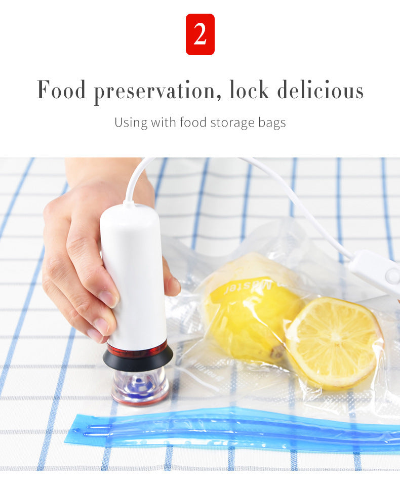 Low suction power household vacuum pump for food preservation, vacuum storage