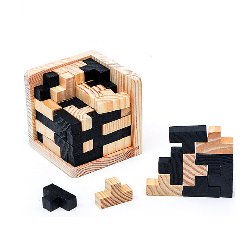 Wooden Puzzle Kongming Lock Luban Castle Toys