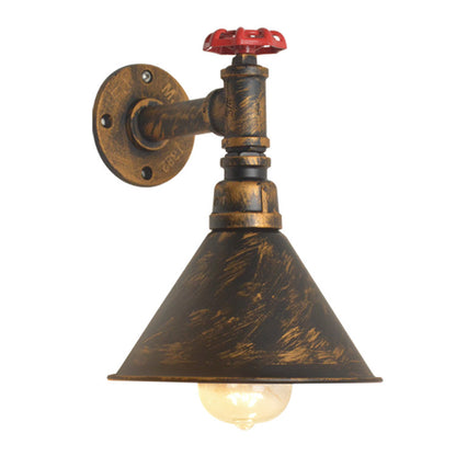 Industrial Style Wrought Iron Pipe Wall Lamp for Bar Table Decor with Personality