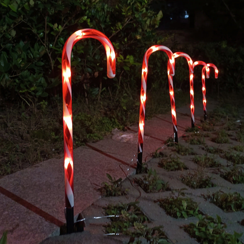 Solar-Powered Cane String Lights