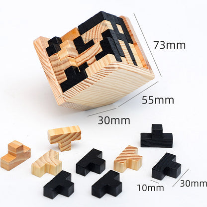 Wooden Puzzle Kongming Lock Luban Castle Toys