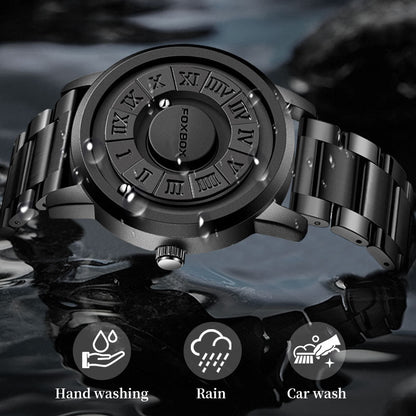 Lige Cool Magnetic Suspension Watch: Men's Black Technology, Creative Personality.