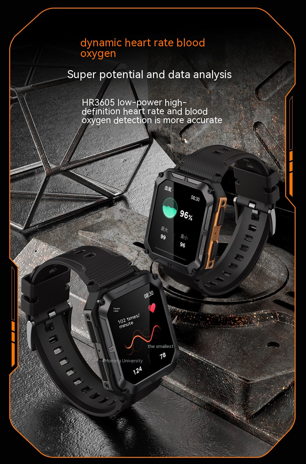 The Intelligent Bluetooth Call Three-Prevention Outdoor Waterproof Watch.