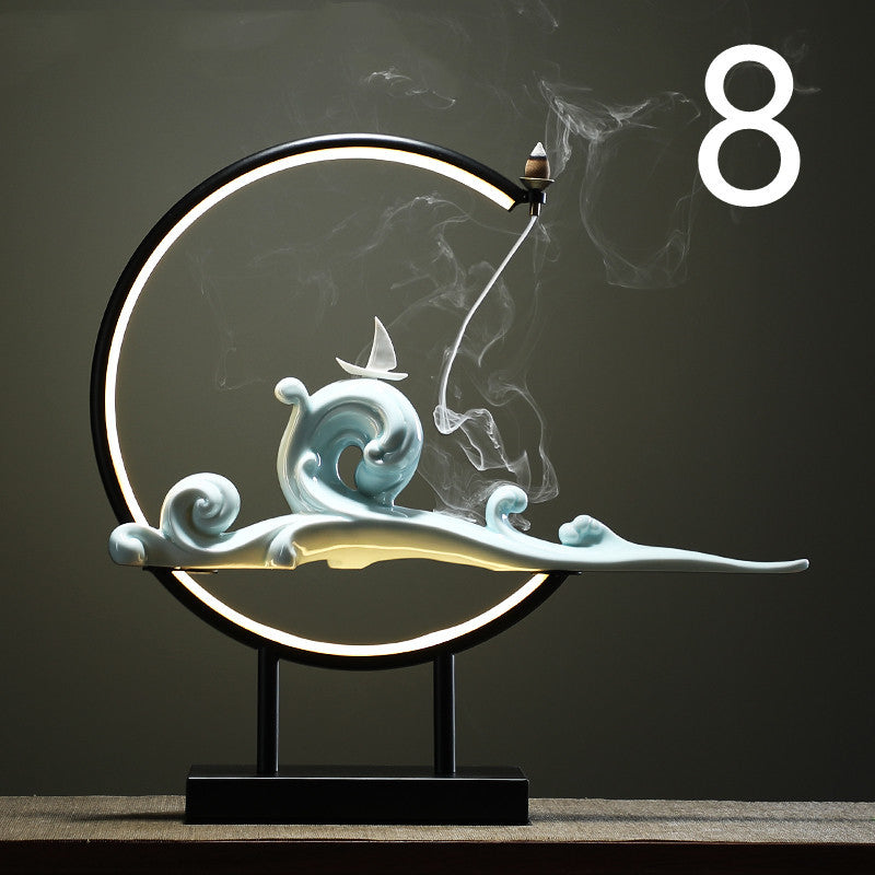 Zen Backflow Hanging Incense Burner Ornaments for Relaxation and Home Décor