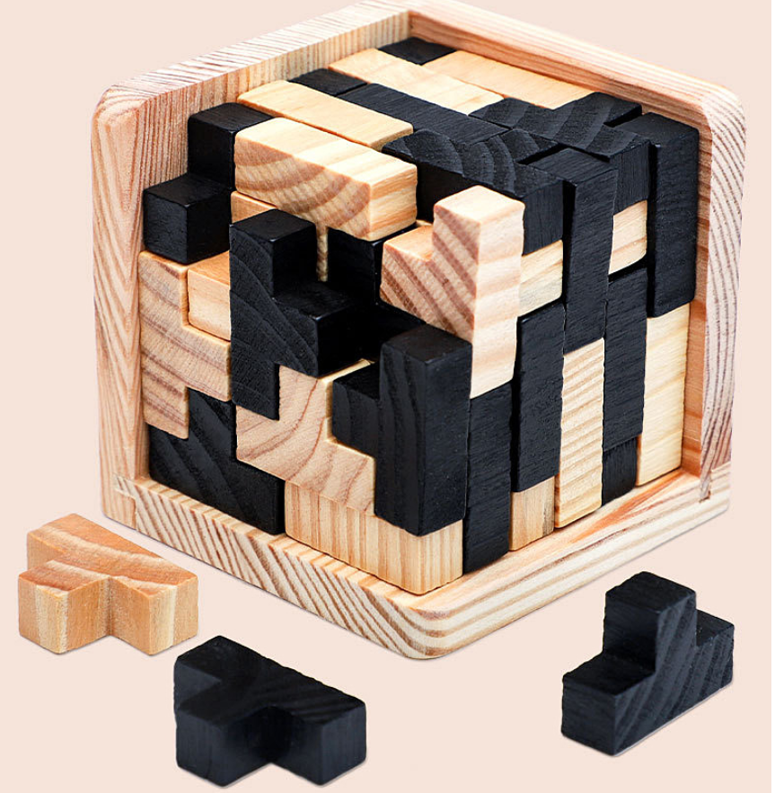 Wooden Puzzle Kongming Lock Luban Castle Toys