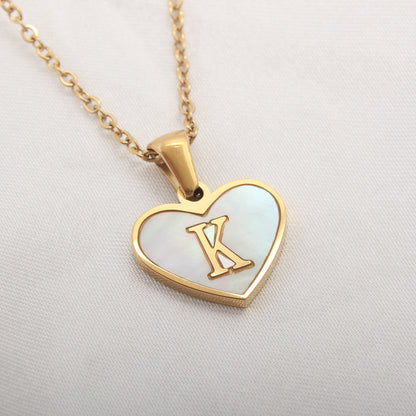 Heart necklace for women, jewelry for Valentine's day, various letters