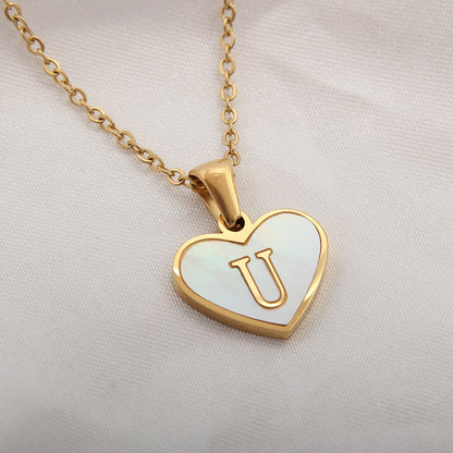 Heart necklace for women, jewelry for Valentine's day, various letters