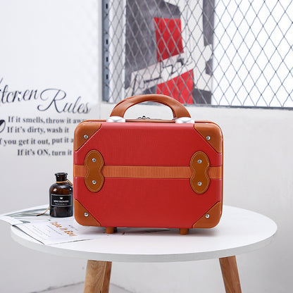 Retro Suitcase Short Travel Suitcase Cute Lady