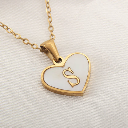 Heart necklace for women, jewelry for Valentine's day, various letters