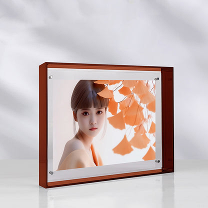 Transparent colored acrylic photo frame