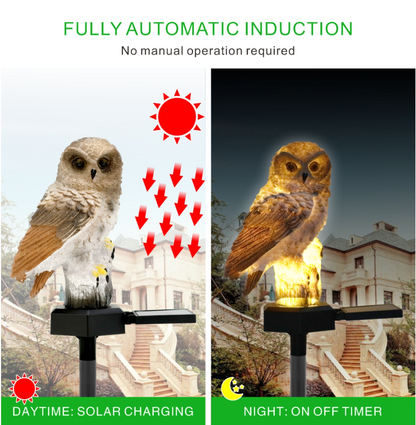 Garden light decor - Owl LED, solar charging