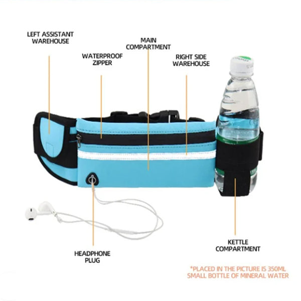 Fitness Waist Bag: Slim Running Belt for Hiking, Cycling, Workout, and Sports