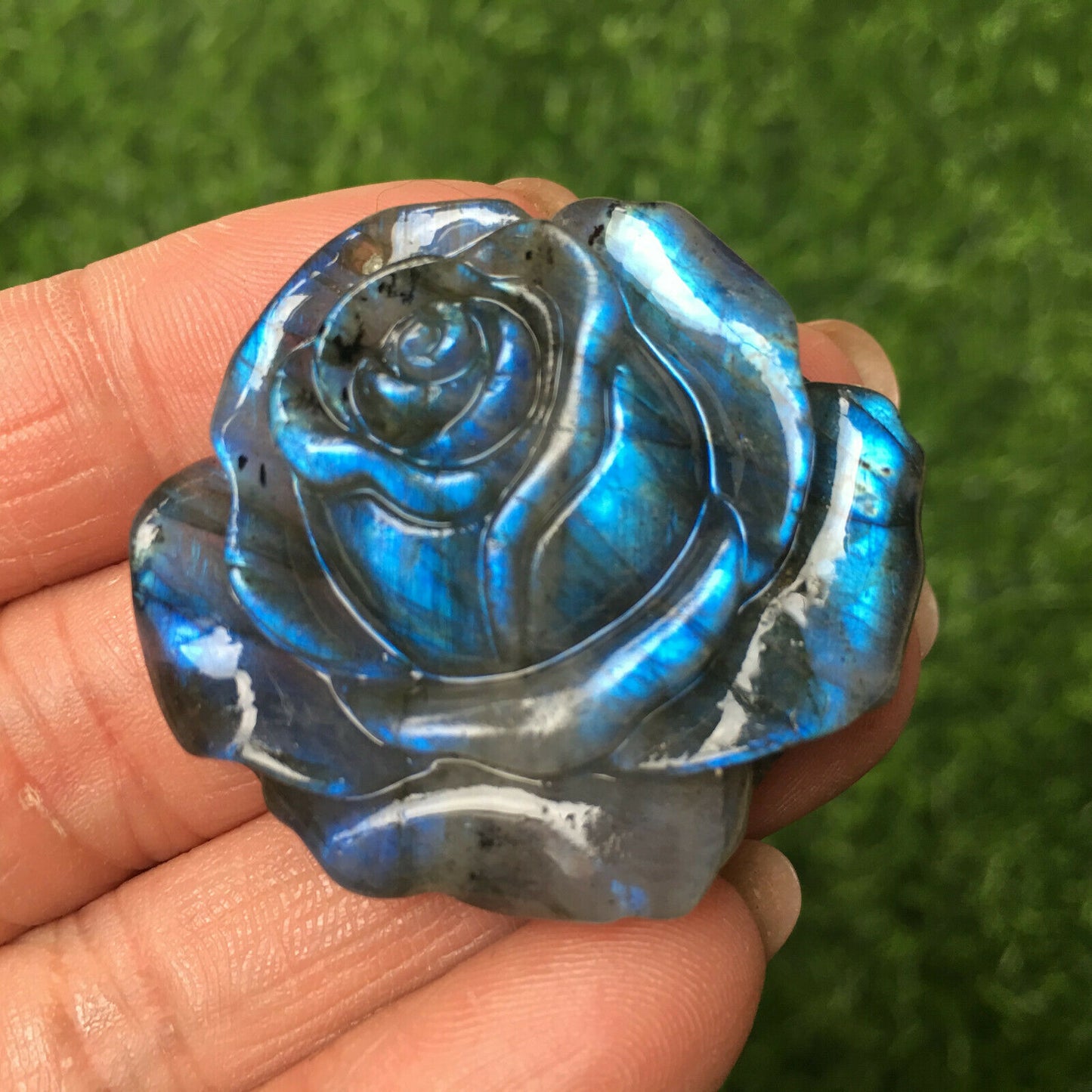 Rough Crystal Rose Flower Labradorite Stone for Crafts