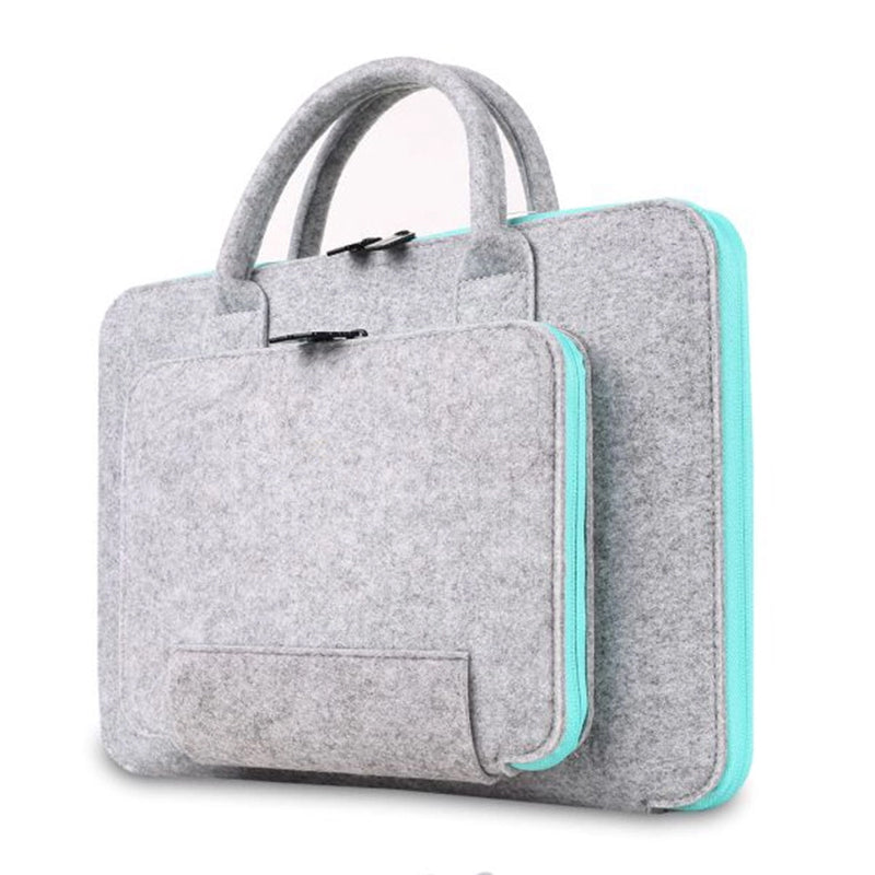 Fashionable felt laptop bag with handle