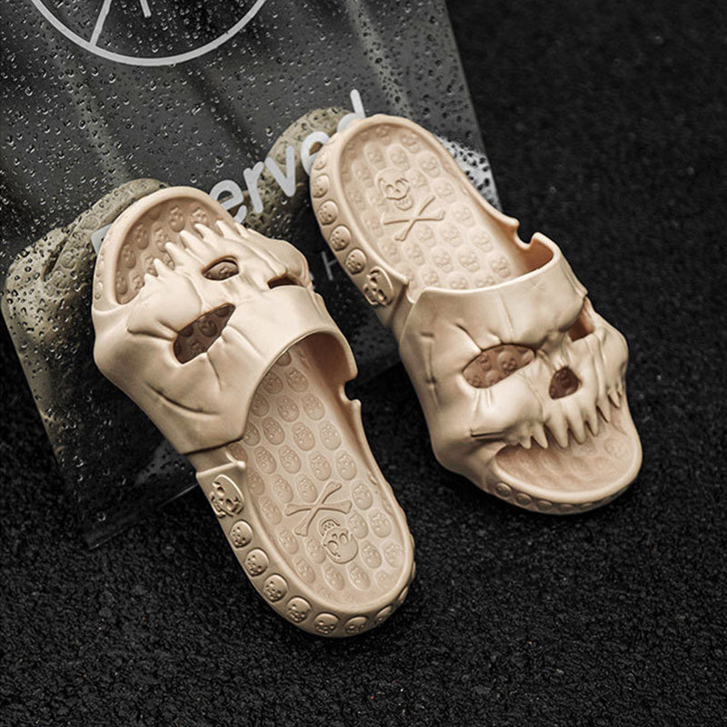 Personalized Skull Design Halloween Slippers