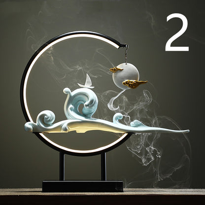 Zen Backflow Hanging Incense Burner Ornaments for Relaxation and Home Décor