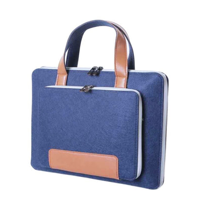 Fashionable felt laptop bag with handle