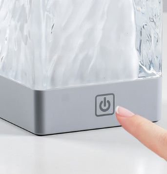 Square pillar crystal lamp