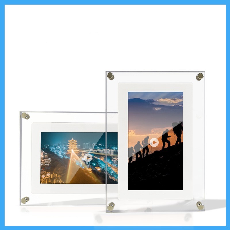 7-inch Transparent Acrylic Digital Photo Frame Video Player