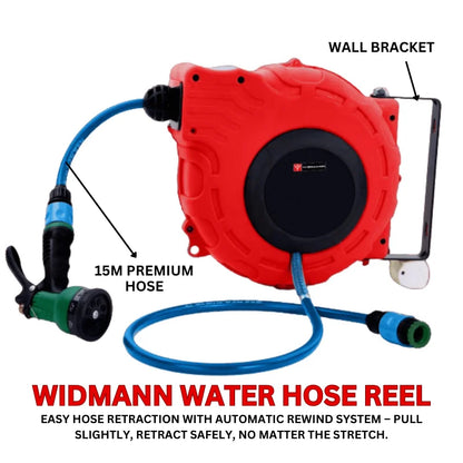 Widmann WM-15W: 15M Retractable Water Wall Hose Reel